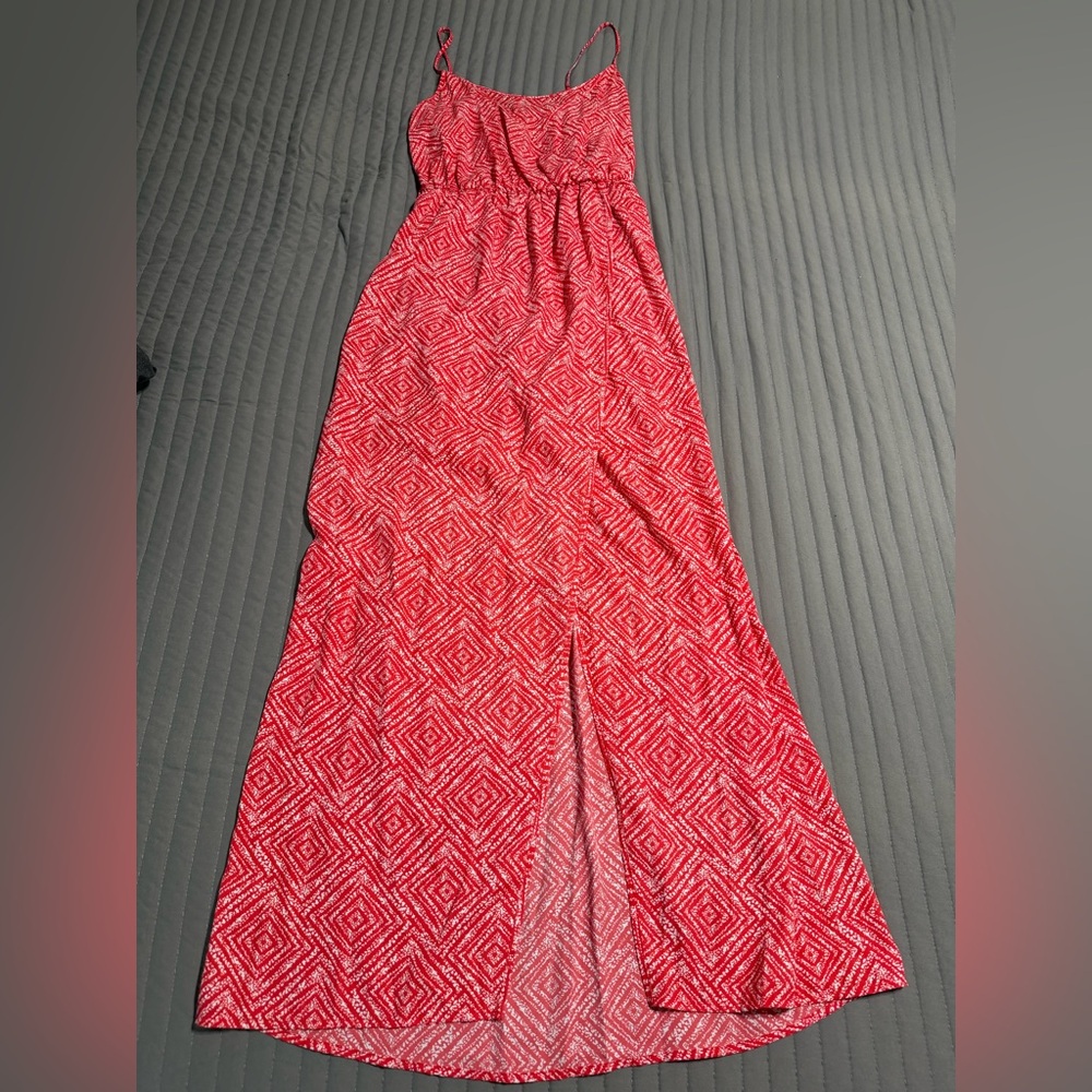Guess Red Patterned Maxi Dress